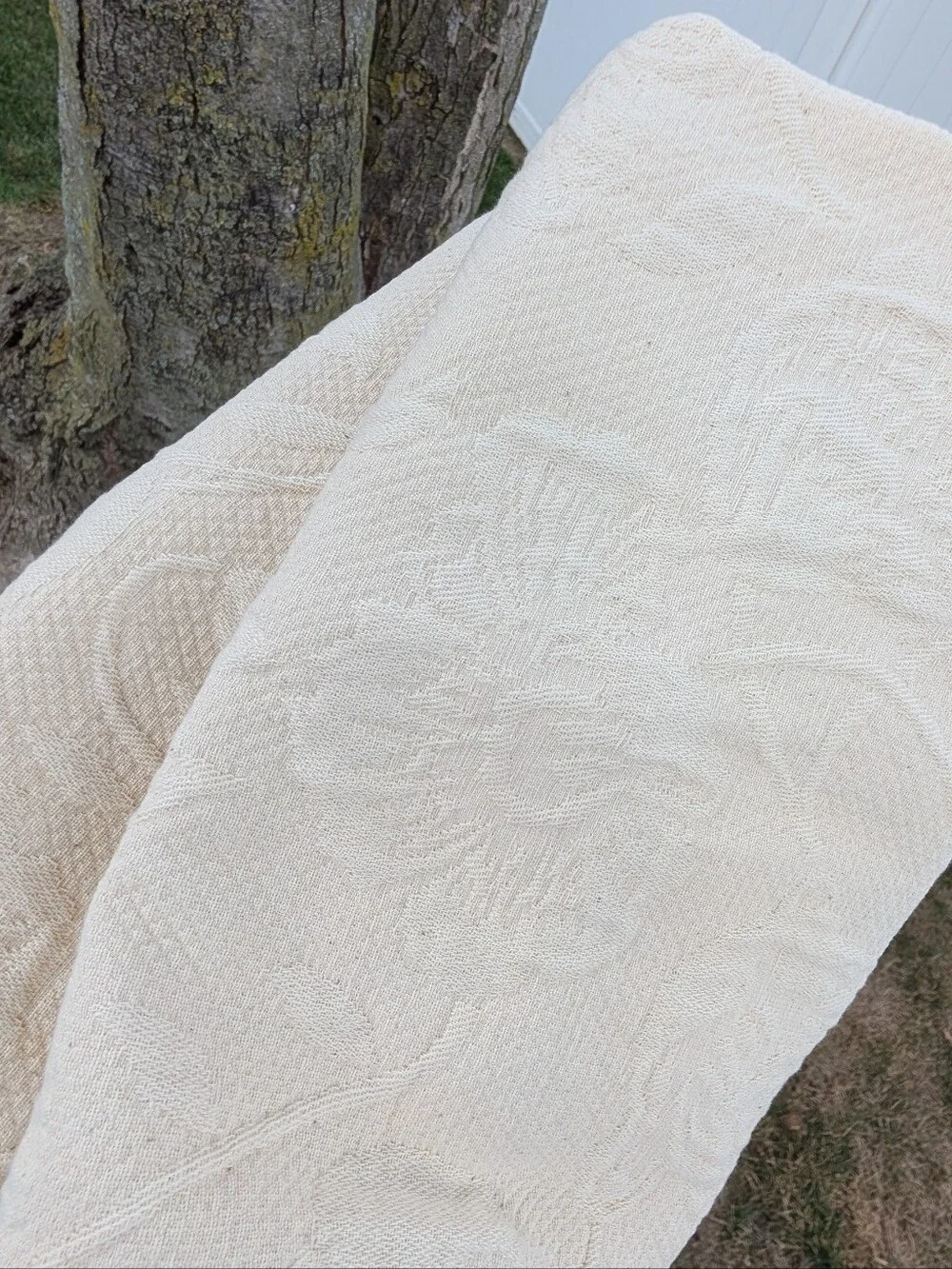 MATELASSE Shams STANDARD Cream Tan 100% COTTON Portugal PAIR By Artiste Floral